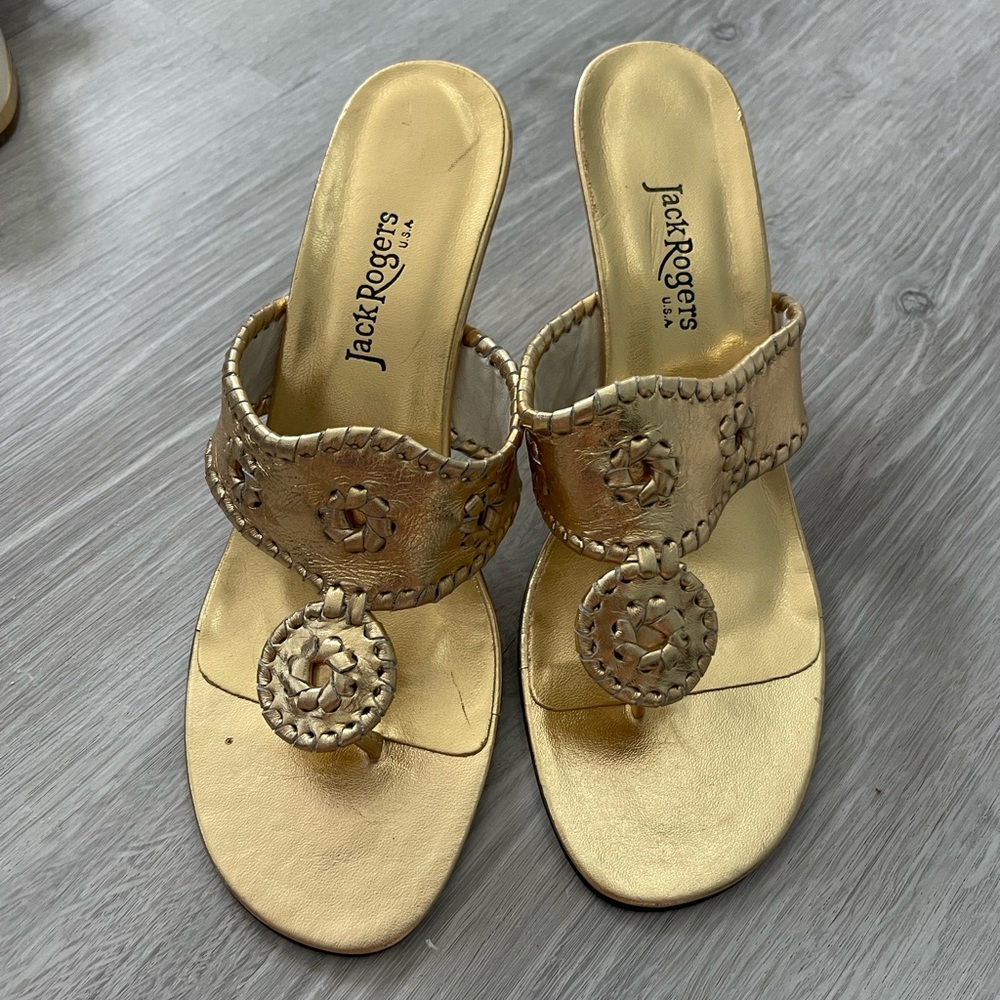 Gold Jack Rogers Heels